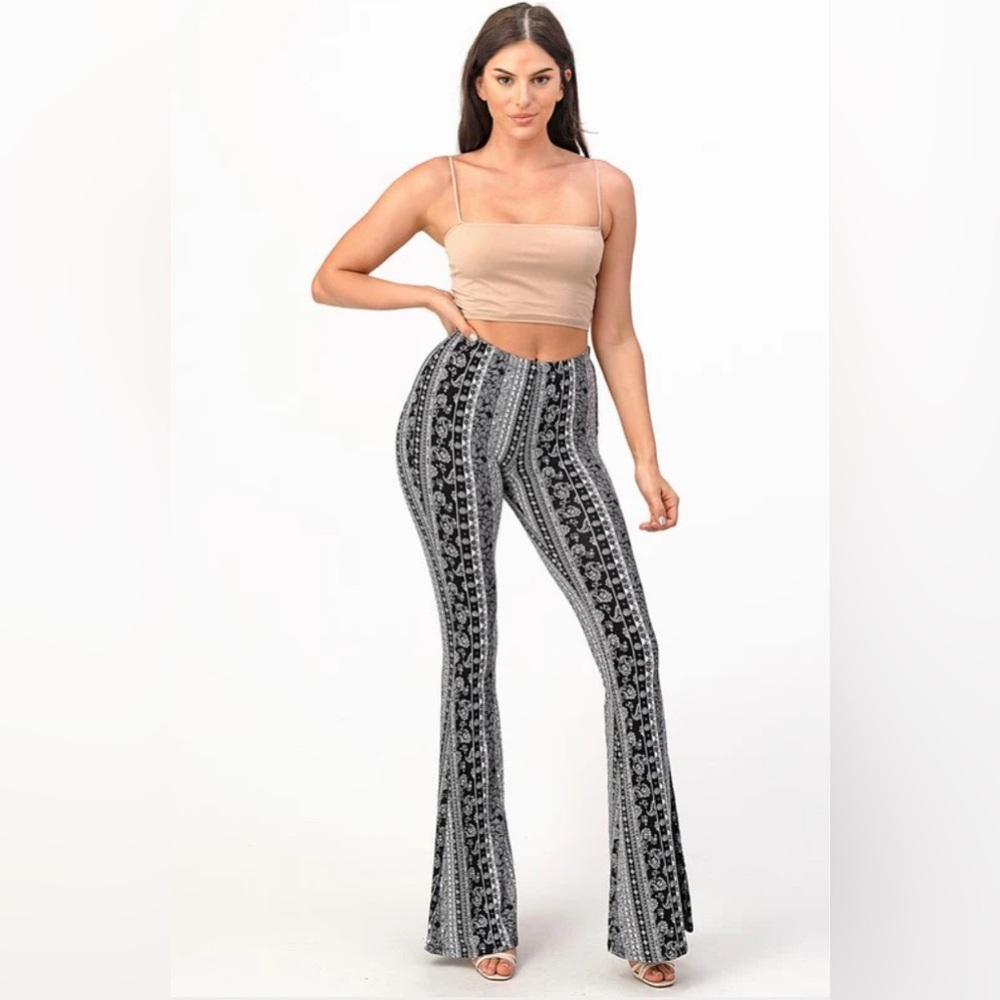 Bear Dance Paisley Bandana Flared Pants
